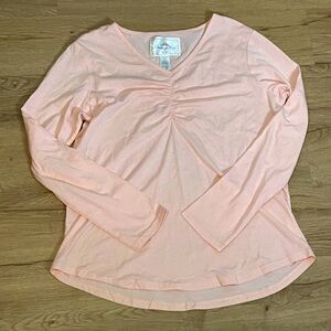 Oversized Pink Balletcore Long Sleeve Top